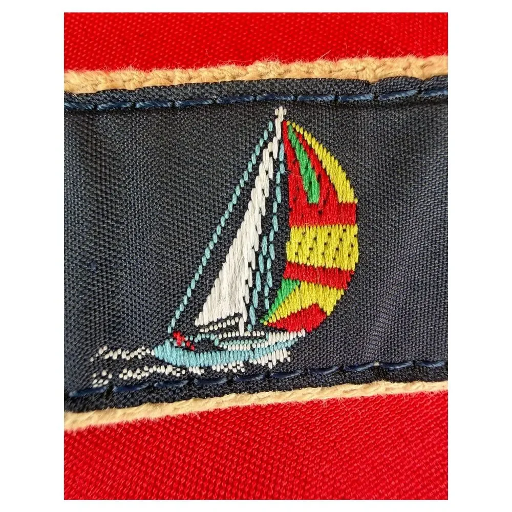 Leather Man Limited Handmade in Essex CT  Preppy Nautical Sailboat Men's Belt 38
